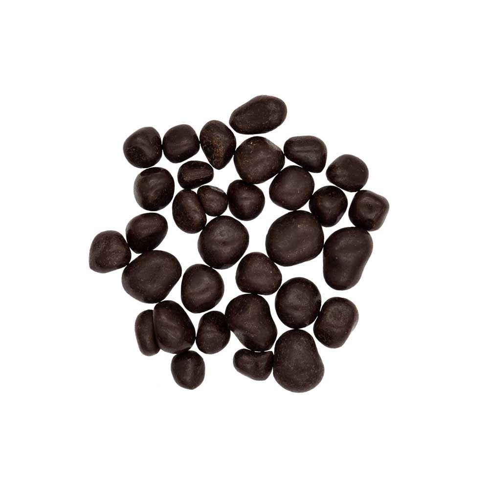Kleine Stückchen kandierter Orangenschale in dunkler Schokolade von Chocolate Tree 